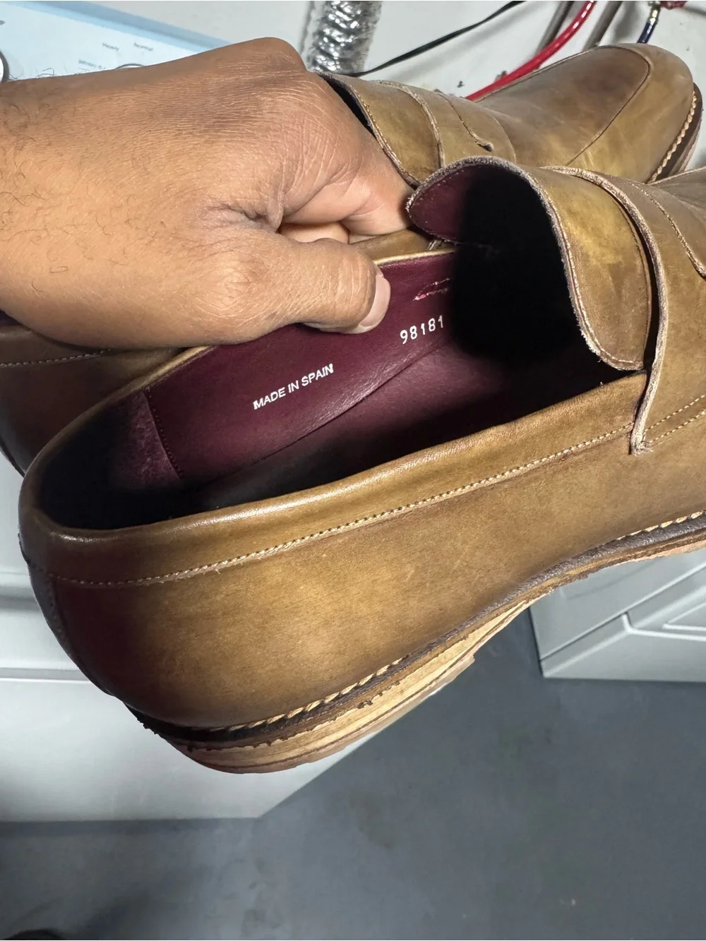 Mezlan Men's Brown Leather Penny Loafers